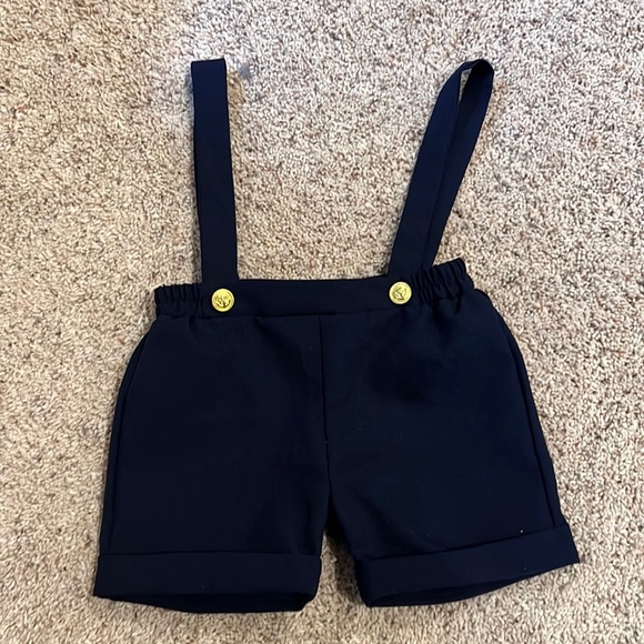 Other - Navy Suspender Shorts Size 3T